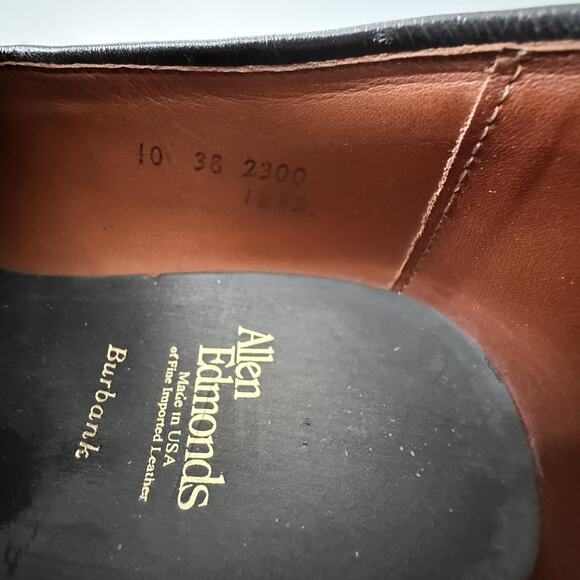 Allen Edmonds Burbank Shoes Mens Size 10 EEE Black Horsebit Loafers Leather USA - Picture 6 of 8